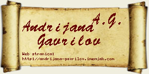 Andrijana Gavrilov vizit kartica
